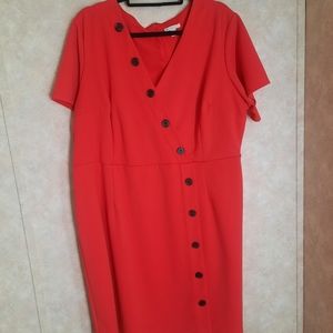Plus Size Coral Dress